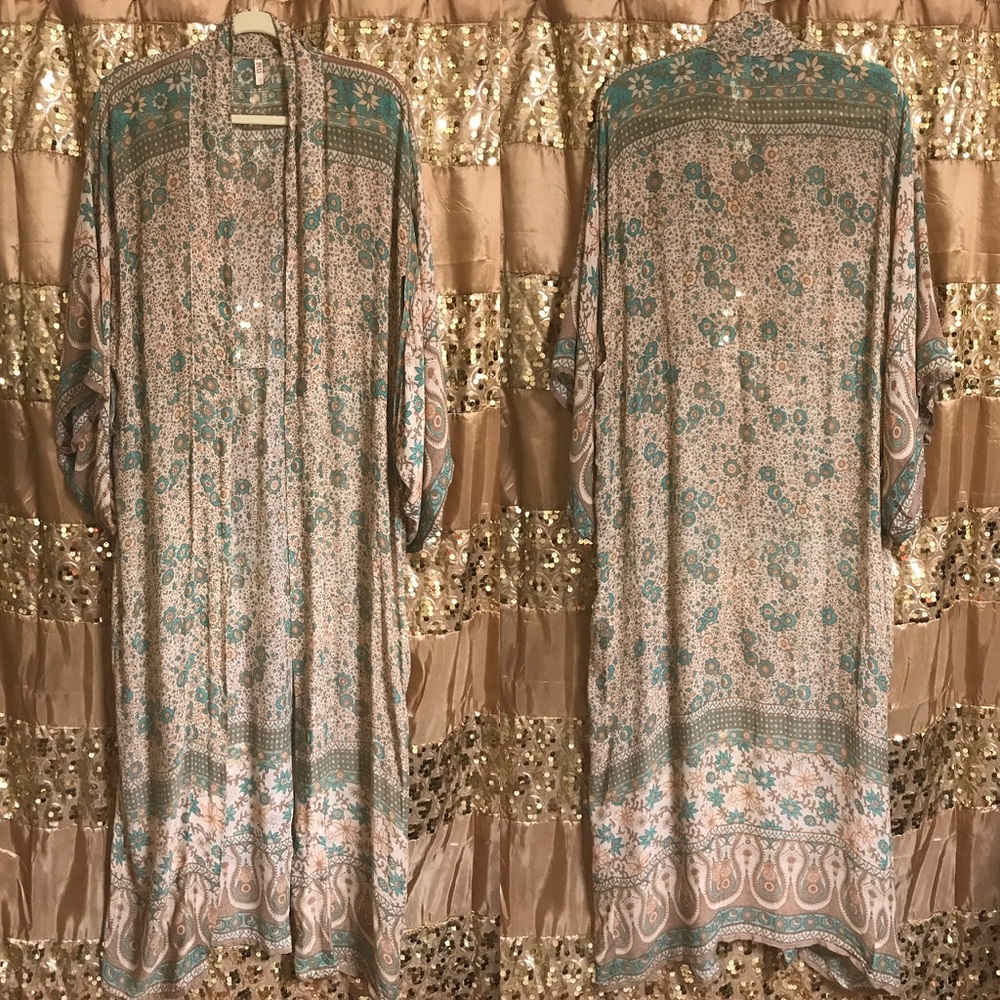 Spell - Sage Boho Blossom Kimono (Swaps)
